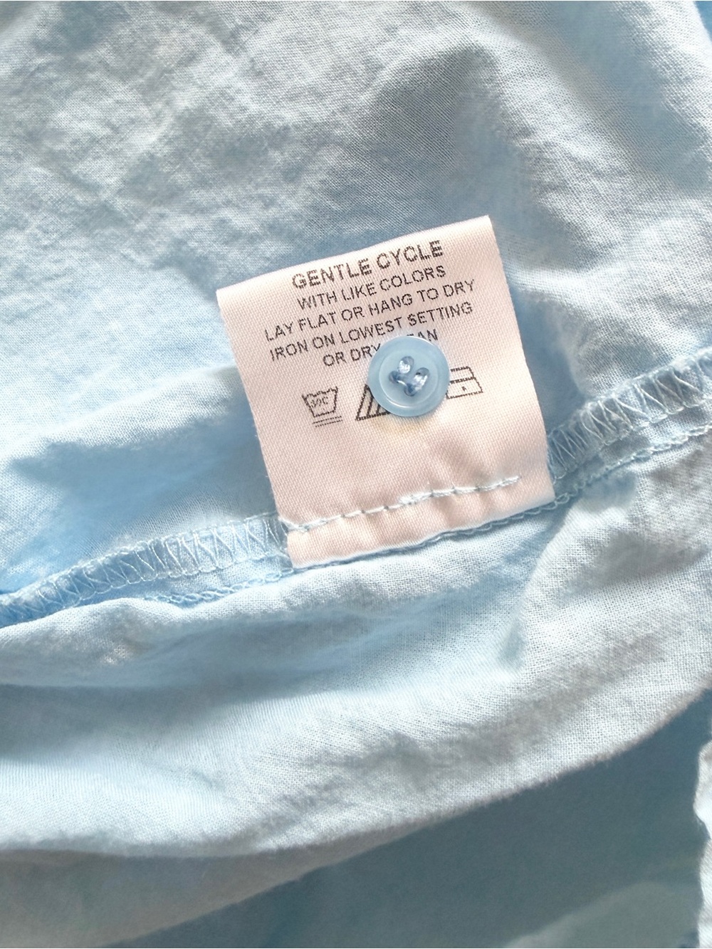 The Shirt by Rochelle Behrens XS blue eyelet long sleeve mini tiered dress - Picture 6 of 7